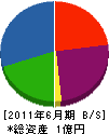 小林建築工業 貸借対照表 2011年6月期 小林建築工業 貸借対照表 2011年6月期