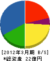 山梨パナソニックシステム 貸借対照表 2012年3月期 山梨パナソニックシステム 貸借対照表 2012年3月期