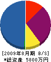 日創 貸借対照表 2009年8月期 日創 貸借対照表 2009年8月期