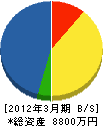 岡本電設 貸借対照表 2012年3月期 岡本電設 貸借対照表 2012年3月期