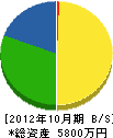 飯田庭園 貸借対照表 2012年10月期 飯田庭園 貸借対照表 2012年10月期