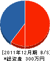 石井管工設備 貸借対照表 2011年12月期 石井管工設備 貸借対照表 2011年12月期