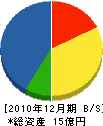 齋藤建設 貸借対照表 2010年12月期 齋藤建設 貸借対照表 2010年12月期