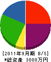 井出造園 貸借対照表 2011年9月期 井出造園 貸借対照表 2011年9月期