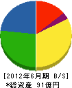 キクテック 貸借対照表 2012年6月期 キクテック 貸借対照表 2012年6月期