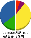 山湛産業開発 貸借対照表 2010年9月期 山湛産業開発 貸借対照表 2010年9月期