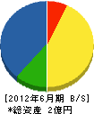 三和塗装 貸借対照表 2012年6月期 三和塗装 貸借対照表 2012年6月期
