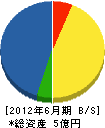 大浜組 貸借対照表 2012年6月期 大浜組 貸借対照表 2012年6月期
