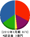 山川建設 貸借対照表 2012年3月期 山川建設 貸借対照表 2012年3月期