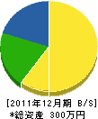 畠山電気商会 貸借対照表 2011年12月期 畠山電気商会 貸借対照表 2011年12月期