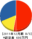 長島園芸 貸借対照表 2011年12月期 長島園芸 貸借対照表 2011年12月期