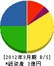 酒田塗装 貸借対照表 2012年3月期 酒田塗装 貸借対照表 2012年3月期