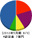 水谷 貸借対照表 2012年5月期 水谷 貸借対照表 2012年5月期