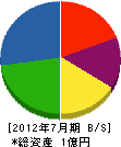 塚田設備 貸借対照表 2012年7月期 塚田設備 貸借対照表 2012年7月期