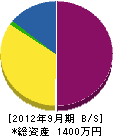 信越塗装 貸借対照表 2012年9月期 信越塗装 貸借対照表 2012年9月期