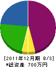 新井建設 貸借対照表 2011年12月期 新井建設 貸借対照表 2011年12月期