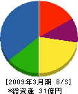 コスモテック 貸借対照表 2009年3月期 コスモテック 貸借対照表 2009年3月期