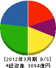 山九 貸借対照表 2012年3月期 山九 貸借対照表 2012年3月期