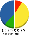 武蔵産業 貸借対照表 2012年3月期 武蔵産業 貸借対照表 2012年3月期