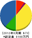 新東海設備 貸借対照表 2012年8月期 新東海設備 貸借対照表 2012年8月期