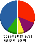 ケイディーエル 貸借対照表 2011年6月期 ケイディーエル 貸借対照表 2011年6月期