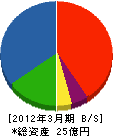 坂本建運 貸借対照表 2012年3月期 坂本建運 貸借対照表 2012年3月期