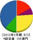 ニチゾウテック 貸借対照表 2012年3月期 ニチゾウテック 貸借対照表 2012年3月期