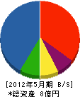 河本材木店 貸借対照表 2012年5月期 河本材木店 貸借対照表 2012年5月期