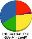 ジオスター 貸借対照表 2009年3月期 ジオスター 貸借対照表 2009年3月期