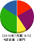 アートクリーン工業 貸借対照表 2010年7月期 アートクリーン工業 貸借対照表 2010年7月期