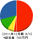 近江緑化 貸借対照表 2011年12月期 近江緑化 貸借対照表 2011年12月期