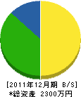 藤田造園 貸借対照表 2011年12月期 藤田造園 貸借対照表 2011年12月期