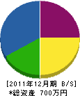 武美工業 貸借対照表 2011年12月期 武美工業 貸借対照表 2011年12月期