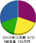 武美工業 貸借対照表 2010年12月期 武美工業 貸借対照表 2010年12月期