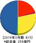 クボタ環境サービス 貸借対照表 2010年3月期 クボタ環境サービス 貸借対照表 2010年3月期