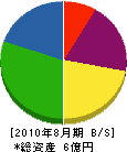 伊藤電気 貸借対照表 2010年8月期 伊藤電気 貸借対照表 2010年8月期