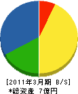 親和電機 貸借対照表 2011年3月期 親和電機 貸借対照表 2011年3月期