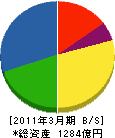 美津濃 貸借対照表 2011年3月期 美津濃 貸借対照表 2011年3月期