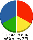 金城グリーン 貸借対照表 2011年12月期 金城グリーン 貸借対照表 2011年12月期