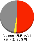 白石建設 損益計算書 2010年7月期 白石建設 損益計算書 2010年7月期