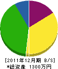 高木塗装店 貸借対照表 2011年12月期 高木塗装店 貸借対照表 2011年12月期