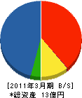 日東土木 貸借対照表 2011年3月期 日東土木 貸借対照表 2011年3月期