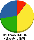 大東産業 貸借対照表 2012年5月期 大東産業 貸借対照表 2012年5月期