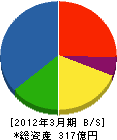 太平エンジニアリング 貸借対照表 2012年3月期 太平エンジニアリング 貸借対照表 2012年3月期