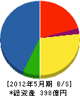 アイサワ工業 貸借対照表 2012年5月期 アイサワ工業 貸借対照表 2012年5月期