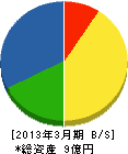 武蔵産業 貸借対照表 2013年3月期 武蔵産業 貸借対照表 2013年3月期
