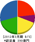 植木組 貸借対照表 2012年3月期 植木組 貸借対照表 2012年3月期