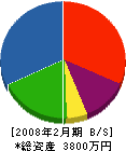 南陽電気 貸借対照表 2008年2月期 南陽電気 貸借対照表 2008年2月期