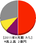 川島組 損益計算書 2011年8月期 川島組 損益計算書 2011年8月期