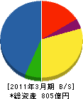 大本組 貸借対照表 2011年3月期 大本組 貸借対照表 2011年3月期